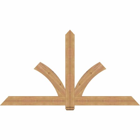 Ekena Millwork Redmond Smooth Timber Gable Bracket, Western Red Cedar, 84"W x 45"H x 1 1/2"D x 5 1/2"F, 13/12 Pitch GBW084X45X0206RED00SWR